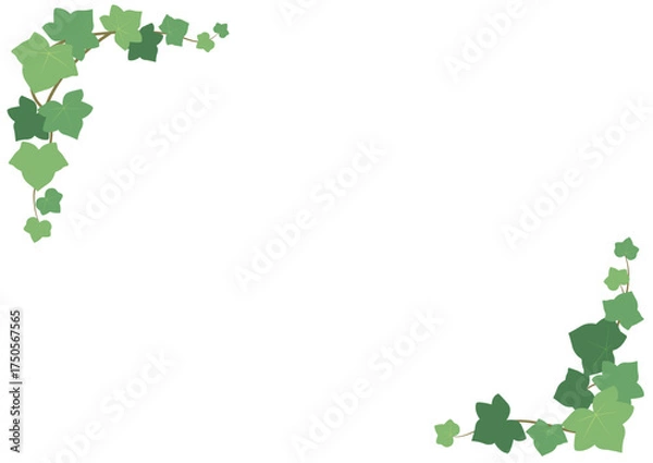 Obraz シンプルでかわいいアイビーのフレーム（ナチュラルカラー)