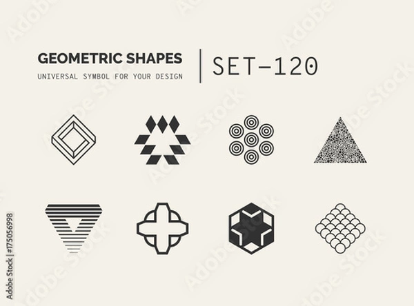 Fototapeta Set of universal minimal geometric 