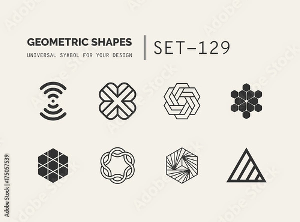 Fototapeta Set of universal minimal geometric 