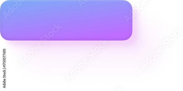 Fototapeta Neumorphic 3D Button in Magic Violet and Blue Gradient