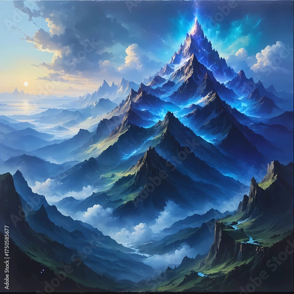 Fototapeta abstract mountain landscape