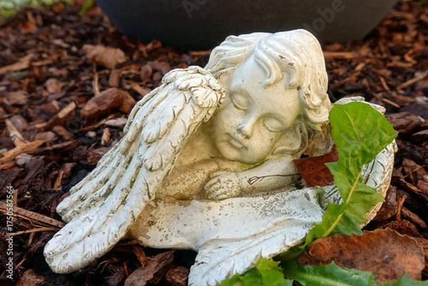 Obraz Engel auf einer Grabstelle