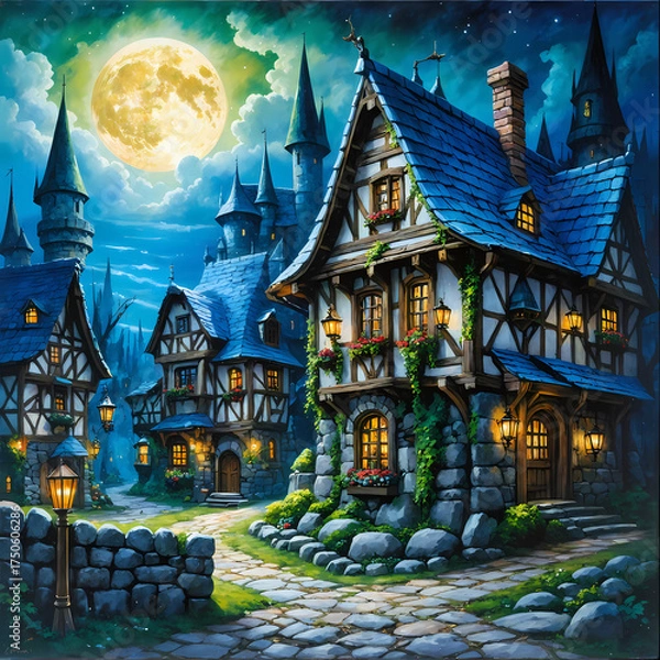 Fototapeta castle in the night