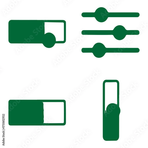 Obraz  Icon Gradient Bars Sliders Design