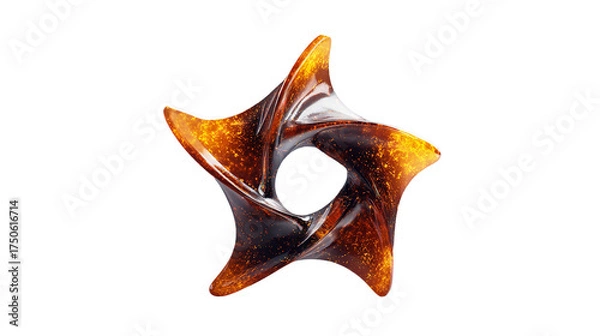 Fototapeta A swirling galaxy captured within a geometric form a timeless dance of cosmic light on black