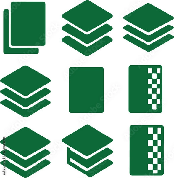 Obraz Icon layer stacks transparency sheets 