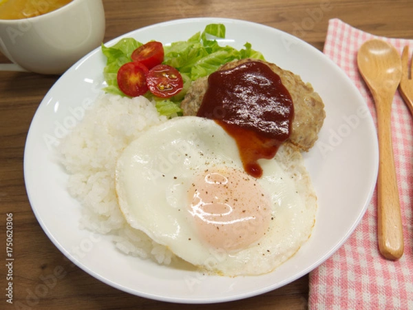 Fototapeta ハンバーグプレート