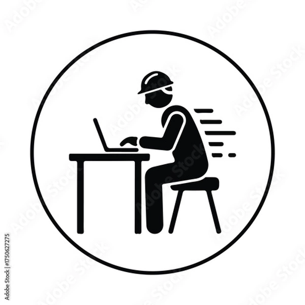 Obraz man idea silhouette icon