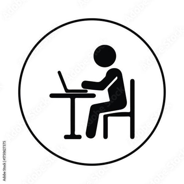 Obraz man idea silhouette icon