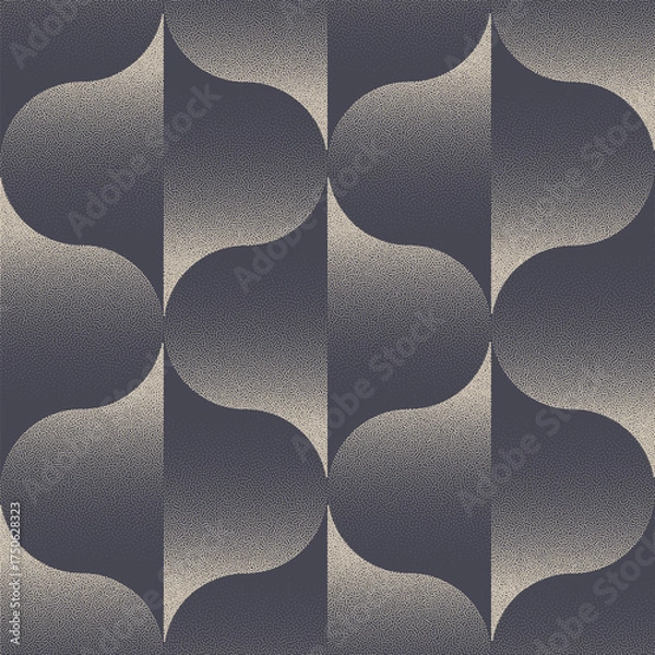 Fototapeta Royal styled noble seamless pattern grainy dots vector abstract background. Dotted halftone art illustration for fancy textile print or home decor. Endless graphical abstraction for stylish wallpaper