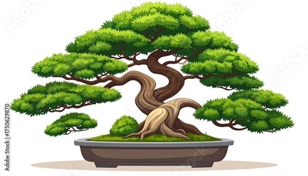 Fototapeta Detailed bonsai tree in pot