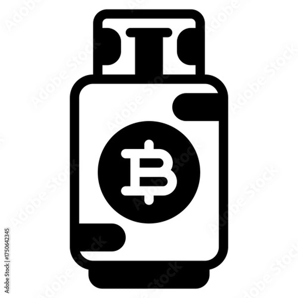 Obraz Bitcoin Supplement Bottle Icon