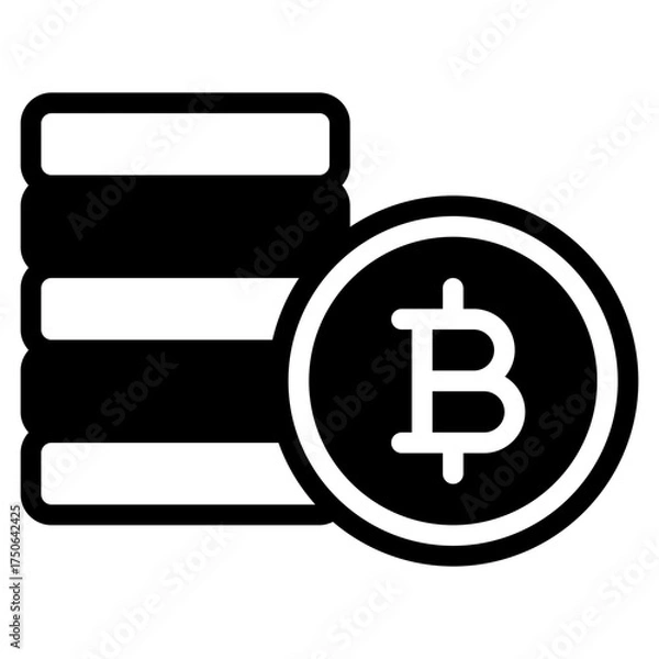 Obraz Bitcoin Cryptocurrency Data Icon