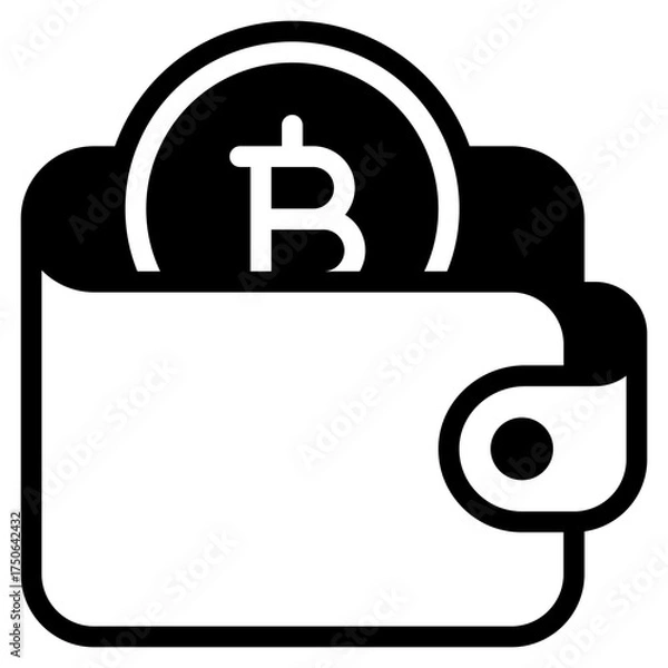 Obraz Bitcoin Cryptocurrency Wallet Icon