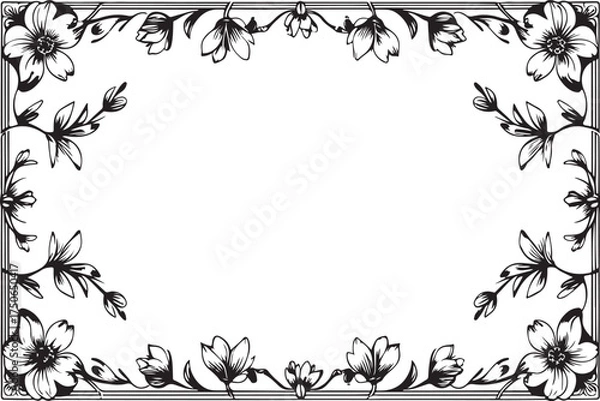 Fototapeta Ornate Floral Vector Frames Bundle