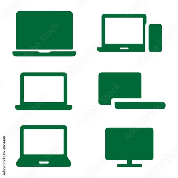 Obraz  Icon laptops portable devices