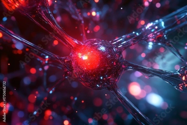 Fototapeta abstract background with red balls