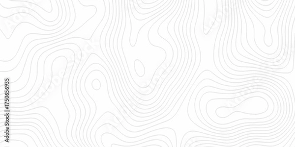 Fototapeta Black and white lines seamless Topographic map patterns, topography line map. Vintage outdoors style. The stylized height of the topographic map contour in lines and contours isolated on transparent.	