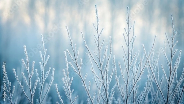 Obraz Frozen Branches Beauty Winter Ice Crystals Nature Photography Serenity