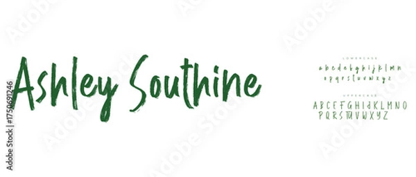 Fototapeta minimal cut alphabet capital lettering a to z font family