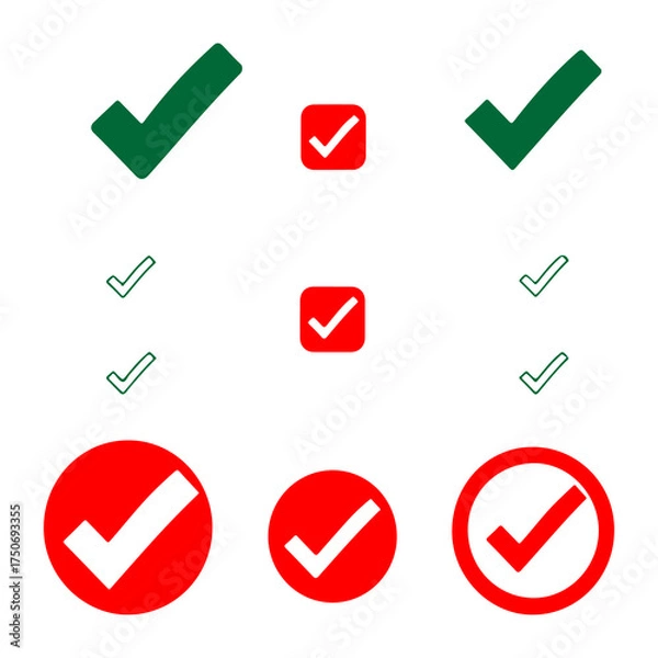 Obraz Icon checkmarks symbols