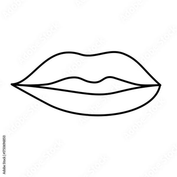 Obraz Lip lines of various shapes