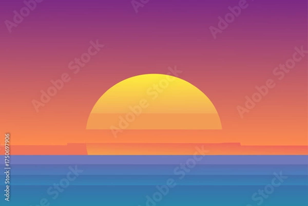 Obraz Minimal gradient blur sunrise light inspired background