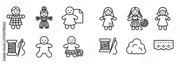 Obraz Minimalist Doll Icons