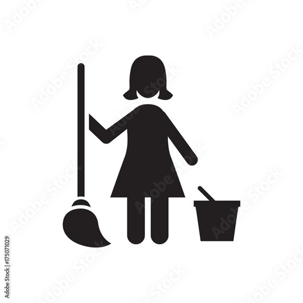 Obraz Maid vector icon