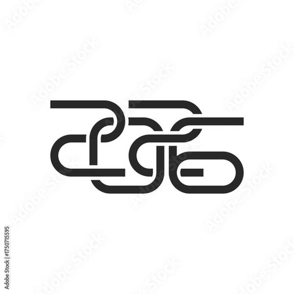 Obraz Year 2026 with black and white background