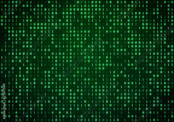 Fototapeta Abstract Binary Code Background Illustration, Binary Pattern, Zeroes and Ones
