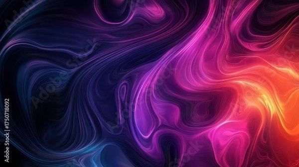 Obraz Vibrant Abstract Smoke Background with Colorful Swirling Patterns.