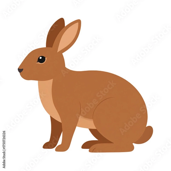 Fototapeta Rabbit Icon Isolated on White Background