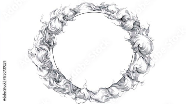 Obraz Abstract circular frame design, decorative element, graphic art, background use