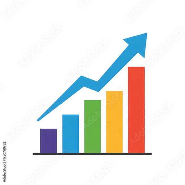 Fototapeta business graph with arrow
