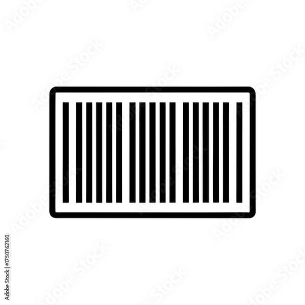 Fototapeta Rectangular shape with stripes on transparent background