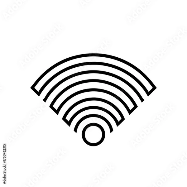 Fototapeta Wireless signal icon simple on transparent background