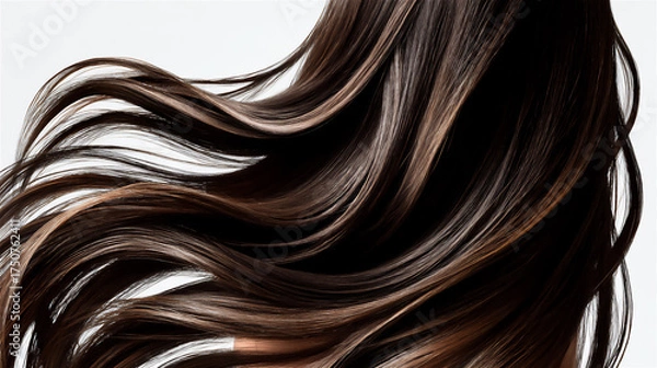 Fototapeta 美しい艶のある長い髪の流れ