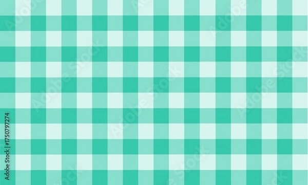 Fototapeta Refreshing gingham pattern in cool turquoise shades adding a touch of classic charm for your next project, ideal for backgrounds and textiles
