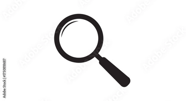 Obraz Magnifying glass icon isolated on transparent background