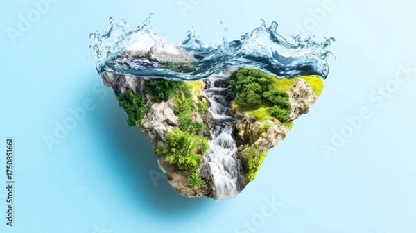 Obraz Earth's resources and life a gigapixel view of nature's future save the globe vibrant environment serene landscape