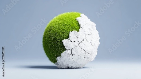 Obraz Action to save planet earth a glimpse of our future fertile fields and cracked soil environment inspirational viewpoint