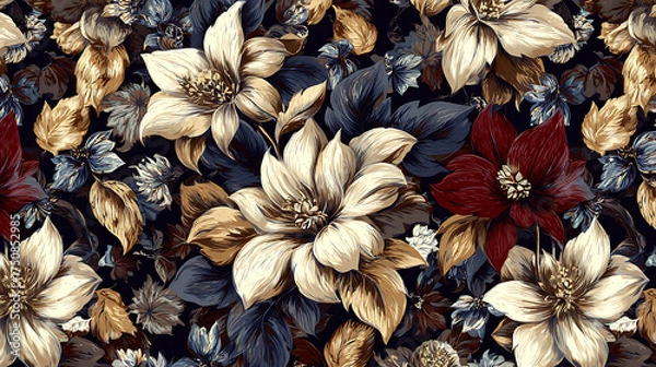 Obraz Floral pattern design elements