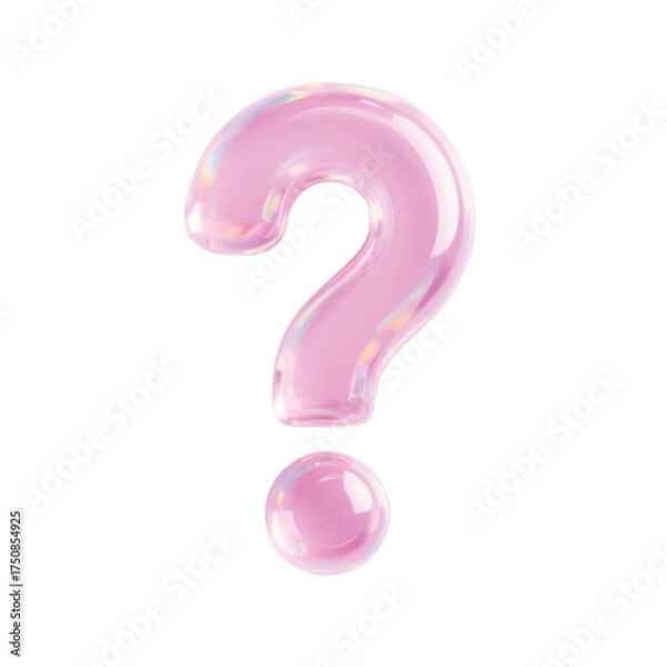 Obraz pink question mark