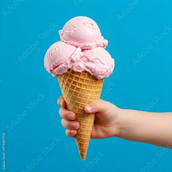 Fototapeta Delicious ice cream explosion, ice cream with nuts. Taste explosion