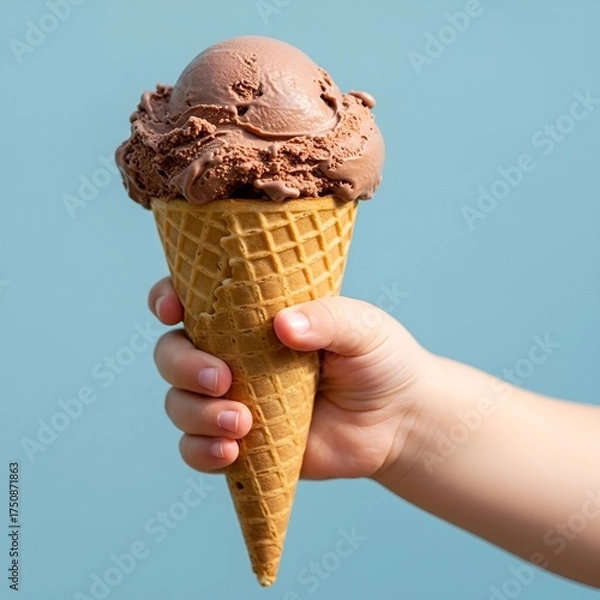 Fototapeta Delicious ice cream explosion, ice cream with nuts. Taste explosion