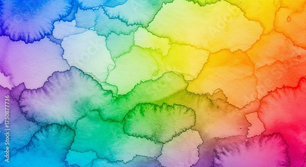 Obraz Abstract Watercolor Gradient with Marbled Texture