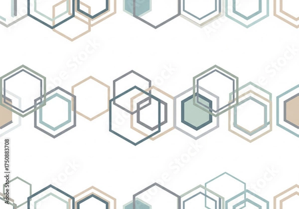 Obraz Abstract Hexagon Pattern in Soft Colors