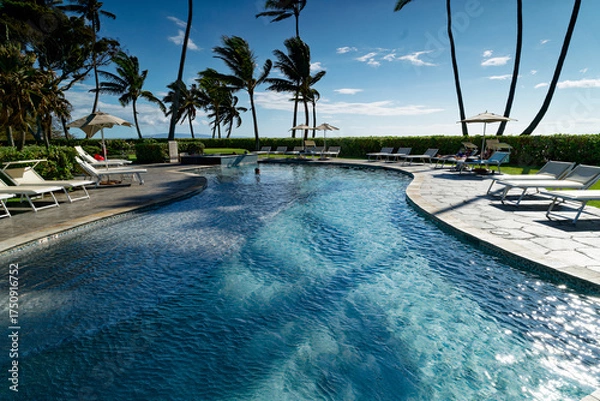 Obraz プールサイドのバカンス