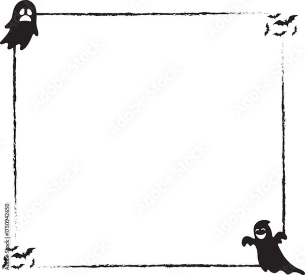 Fototapeta Spooky Halloween Bats Frame